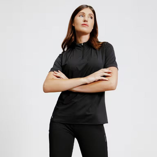 FOUGANZA Women's Horse Riding Short-Sleeved Heritage Polo Shirt