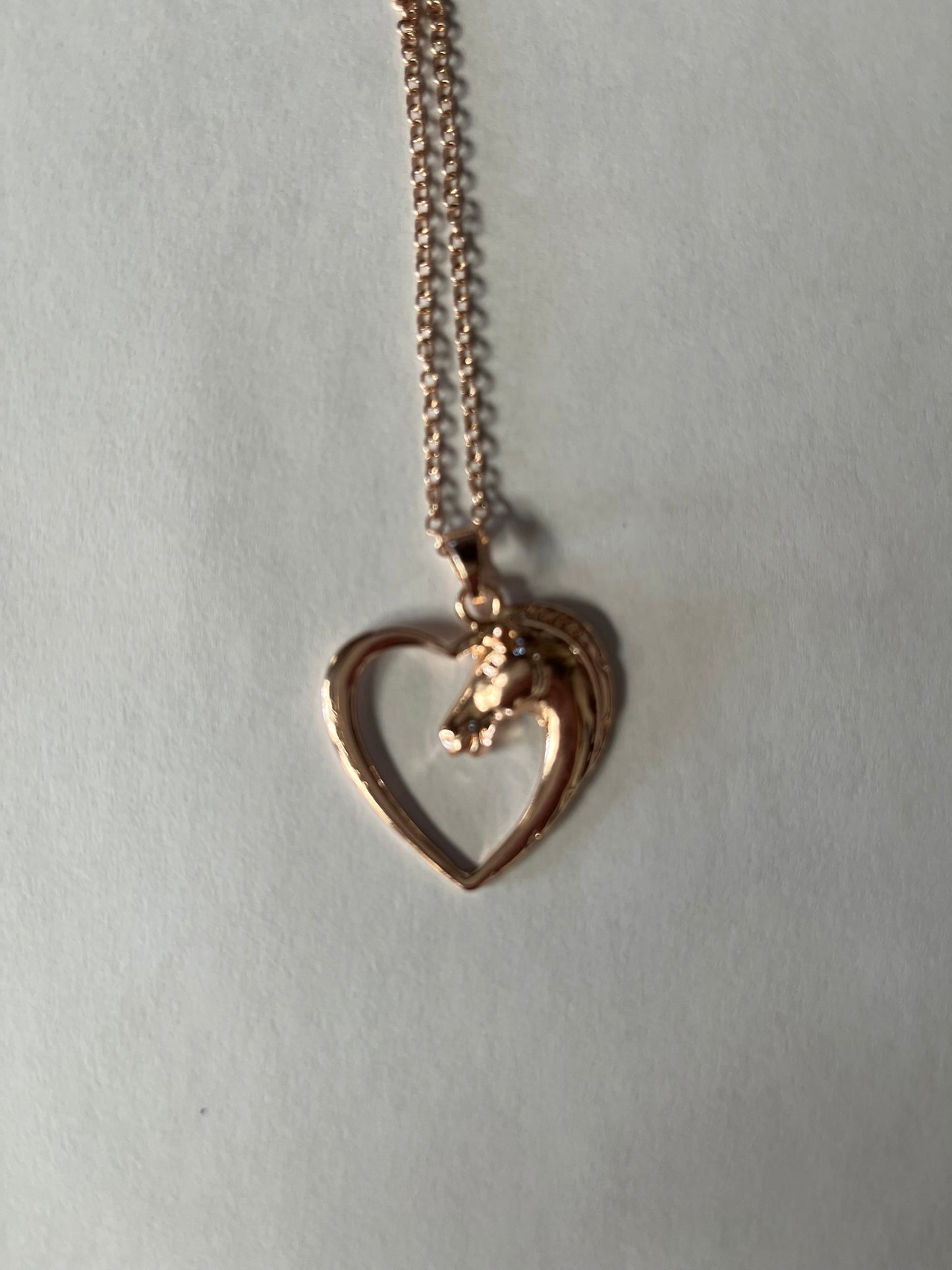 Horse Heart Silver Necklace