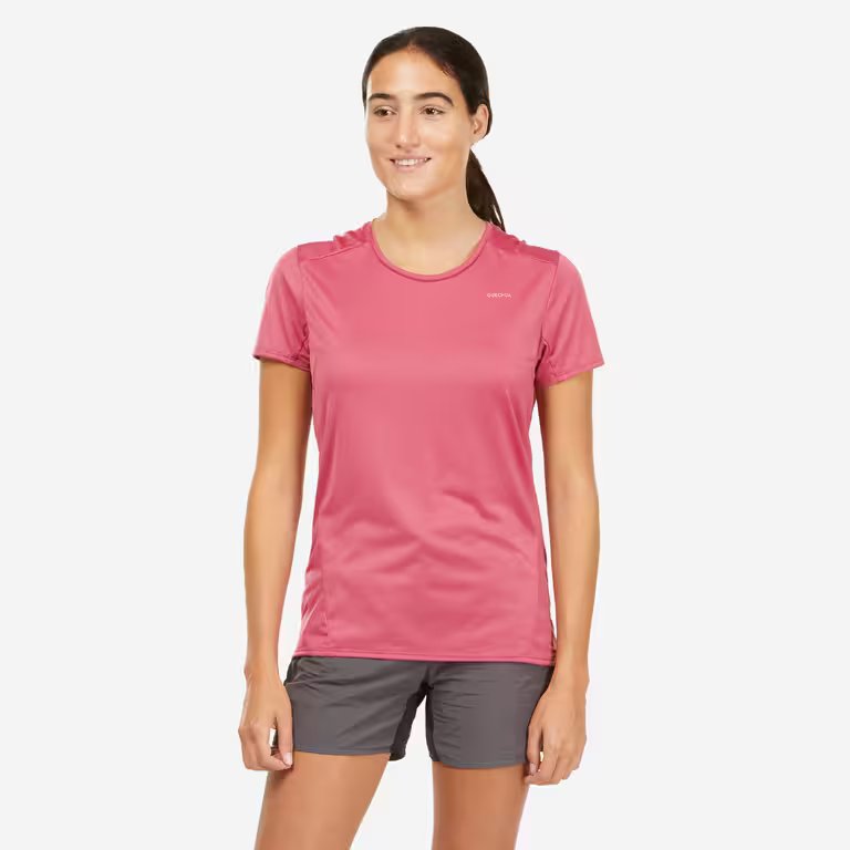 QUECHUA Women’s Mountain Walking Short-Sleeved T-Shirt